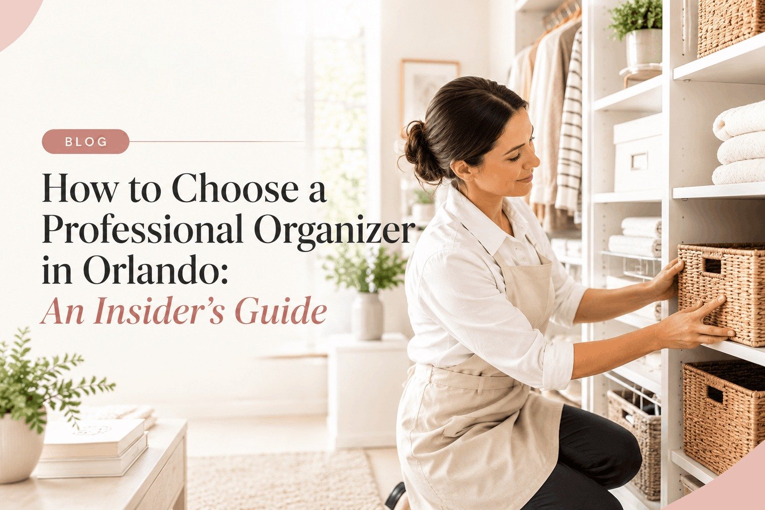 Professional organizer in Orlando creating an organized and functional home